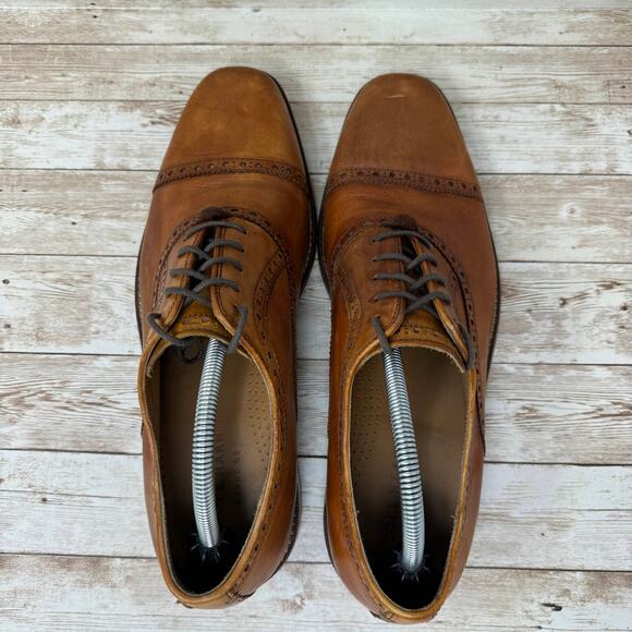 Cole Haan ZERØGRAND Brown Leather Cap Toe Oxford Dress Shoes Men's Size 11M - Picture 5 of 9